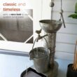 Alpine Corporation Rustic Metal Tiering Tin Water Fountain, 34 Inch Tall