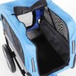 Aosom Elite-Jr 2-In-1 Dog Pet Bicycle Trailer, Jogging Stroller with 360-Degree Swivel Wheels & Large Easy Entry, Blue