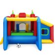 Topbuy Inflatable Castle Bounce House Kids Slide Jumping Playhouse with Ball Pit and Dart Board