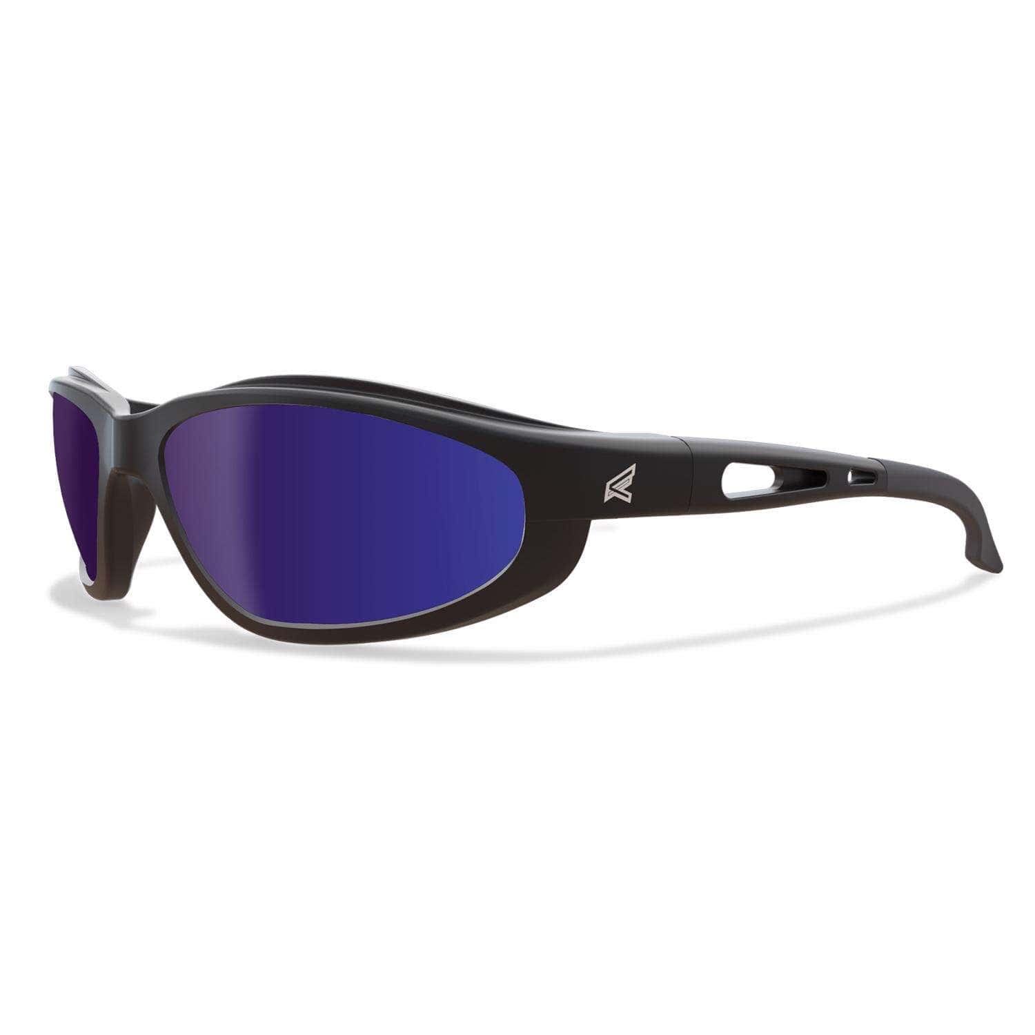 Edge Eyewear Dakura Polarized Safety Glasses Blue Mirror Lens Black Frame 1 pk Edge Eyewear Dakura Polarized Safety Glasses Blue Mirror Lens Black Frame 1 pk