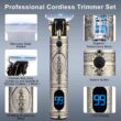 Hairspower Professional Cordless Hair Clippers for Men - T-Blade Trimmer and Nose Hair Trimmer Set