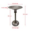 Westcharm 34" Solar LED Bird Bath: Outdoor Garden Decoration, Antique Bronze