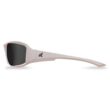 Edge Eyewear Brazeau Polarized Safety Glasses Smoke Lens White Frame 1 pk Edge Eyewear Brazeau Polarized Safety Glasses Smoke Lens White Frame 1 pk