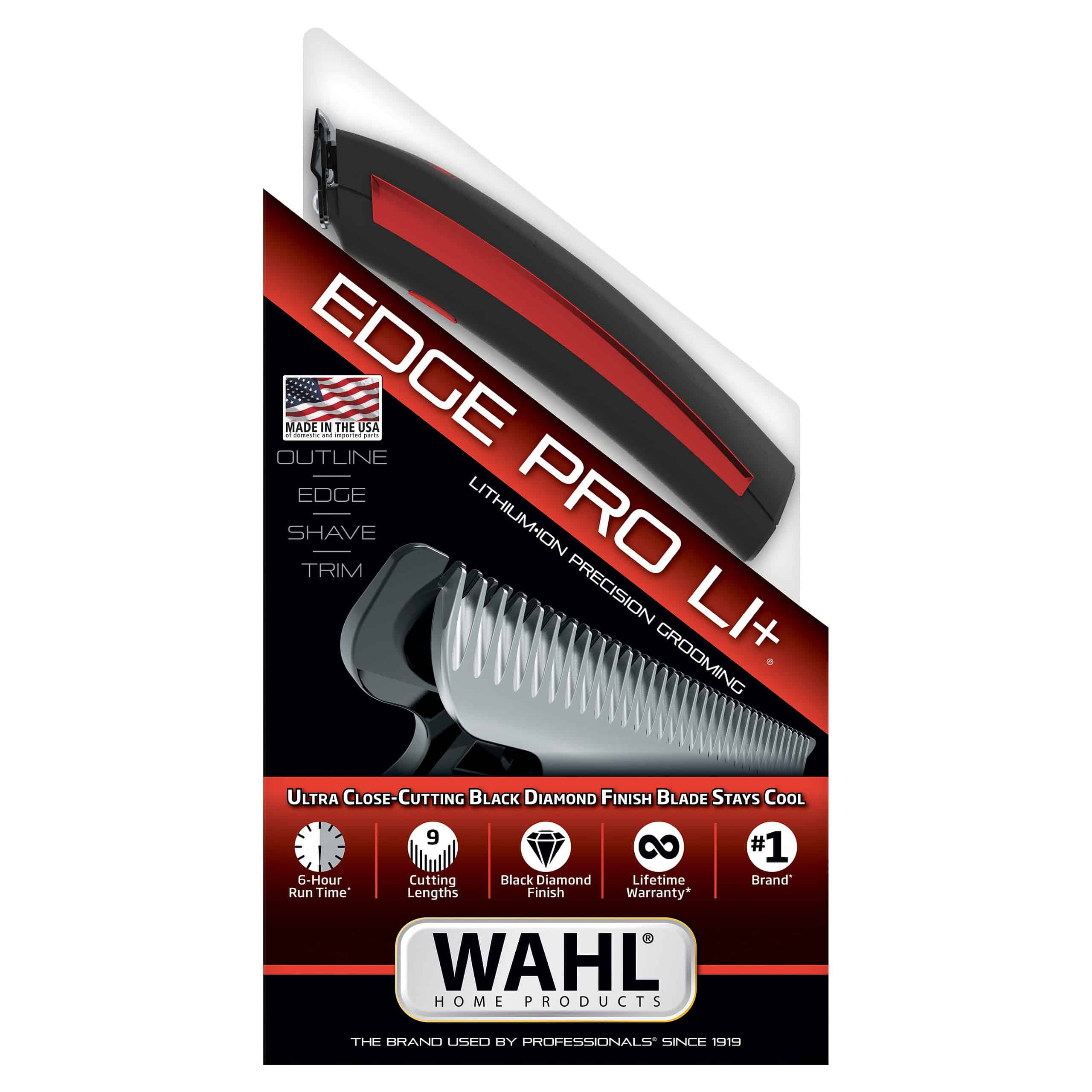 Wahl Edge Pro Lithium-Ion Cordless Beard Trimmer with T-Blade17 pc Grooming Kit for Men - 9895 Wahl Edge Pro Lithium-Ion Cordless Beard Trimmer with T-Blade17 pc Grooming Kit for Men - 9895 - Image 11