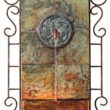 John Timberland Rustic Outdoor Wall Water Fountain with Light LED 33" High Medallion for Yard Garden Patio Deck Home Hallway