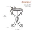 Alpine Corporation 22" x 24" x 36" Decorative Metal Birdbath Bowl on Stand, Rustic