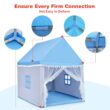 Costway Kids Play Tent Large Playhouse Children Play Castle Fairy Tent Gift w/ Mat Blue Costway Kids Play Tent Large Playhouse Children Play Castle Fairy Tent Gift w/ Mat Blue