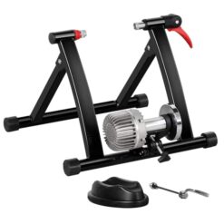 Topeakmart Foldable Steel & Aluminum Bike Trainer Stand Indoor Exercise Bicycle Stand Black