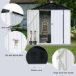 6' x 4' Outdoor Metal Storage Shed, Galvanized Steel Garden Shed with Lockable Doors, Outdoor Storage Shed