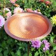Achla BBHC-02T-S Hammered Staked Birdbath, Solid Copper & Black