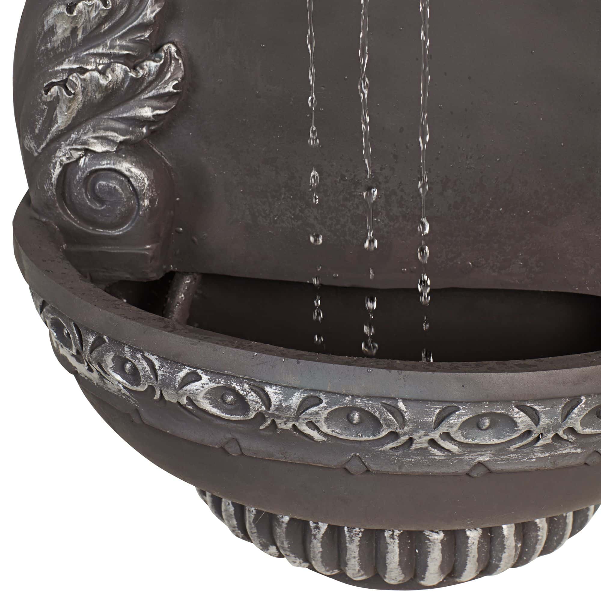 John Timberland Outdoor Wall Water Fountain 33" High 2 Tiered Ornate for Yard Garden Patio Deck Home John Timberland Outdoor Wall Water Fountain 33" High 2 Tiered Ornate for Yard Garden Patio Deck Home - Image 5