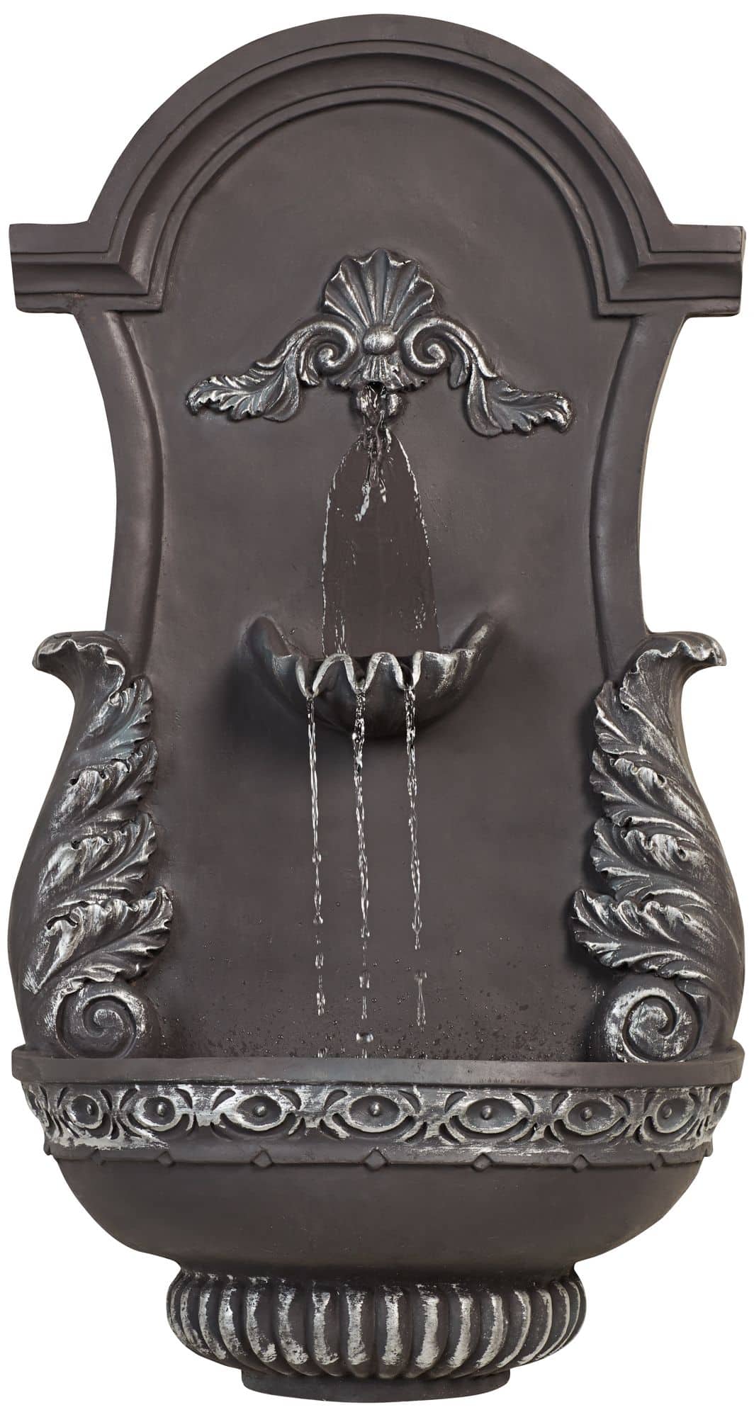 John Timberland Outdoor Wall Water Fountain 33" High 2 Tiered Ornate for Yard Garden Patio Deck Home John Timberland Outdoor Wall Water Fountain 33" High 2 Tiered Ornate for Yard Garden Patio Deck Home - Image 2
