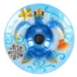 Solar Bird Bath with Metal Stand, Glass Bird Baths for Outdoors, Sea Turtle Pattern Bird Feeder for Garden, Yard, Lawn Decor