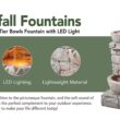 Teamson Home Stacked Stone Tiered Bowl Fountain with LED Light, Gray Teamson Home Stacked Stone Tiered Bowl Fountain with LED Light, Gray