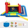 Topbuy Inflatable Castle Bounce House Kids Slide Jumping Playhouse with Ball Pit and Dart Board
