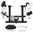 Topeakmart Foldable Steel & Aluminum Bike Trainer Stand Indoor Exercise Bicycle Stand Black