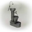 Alpine Corporation Rustic Metal Tiering Tin Water Fountain, 34 Inch Tall