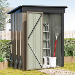 Devoko 3×5 ft.Patio Metal Shed, Lockable Garden Shed for Outdoor Backyard Patio Storage