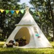Lavievert Children Playhouse Canvas Teepee Kids Play House