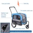 Aosom Elite-Jr 2-In-1 Dog Pet Bicycle Trailer, Jogging Stroller with 360-Degree Swivel Wheels & Large Easy Entry, Blue