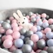 Gray Ball Pit, ∅ 2.75in 200 Balls Included, Memory Foam Ball Pits for Toddlers Soft Children Round Playpen 35 x 12 inch，Gray ball