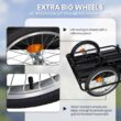Comie Bike Cargo Trailer W/ Universal Bicycle Coupler, 16'' Wheels, Foldable Bike Wagon for Carrying Groceries, Luggage, Tools