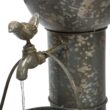 Alpine Corporation Rustic Metal Tiering Tin Water Fountain, 34 Inch Tall