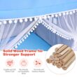 Costway Kids Play Tent Large Playhouse Children Play Castle Fairy Tent Gift w/ Mat Blue Costway Kids Play Tent Large Playhouse Children Play Castle Fairy Tent Gift w/ Mat Blue