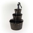 Alpine Corporation 40" Three Tier Pump Outdoor Fountain Decor, Brown