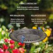Westcharm 34" Solar LED Bird Bath: Outdoor Garden Decoration, Antique Bronze