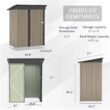 Devoko 3×5 ft.Patio Metal Shed, Lockable Garden Shed for Outdoor Backyard Patio Storage