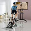 Topeakmart Foldable Steel & Aluminum Bike Trainer Stand Indoor Exercise Bicycle Stand Black