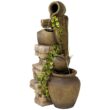 John Timberland Rustic Floor Water Fountain Three Jugs Cascading 33" High Indoor Outdoor for Yard Garden Lawn