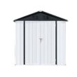 6' x 4' Outdoor Metal Storage Shed, Galvanized Steel Garden Shed with Lockable Doors, Outdoor Storage Shed