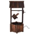 Costway Garden Rustic Wishing Well Water Fountain Wooden Outdoor Electric Backyard Pump