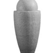 XBrand Modern Stone Textured Round Sphere Water Fountain w/LED Lights, Indoor Outdoor Décor, 25.6 Inch Tall, Grey