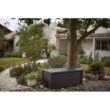 Keter Brightwood 120gal Weatherproof Patio Deck Storage Box Bench, Brown