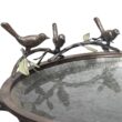 Alpine Corporation 22" x 24" x 36" Decorative Metal Birdbath Bowl on Stand, Rustic