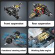 CaDA® Speed Series Model Car Building Set C64004W Electric Super Racing Car(1667 Pieces) Can Be Converted into a RC Car for Kids