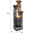 4-Tier Pots Outdoor Water Fountain for Garden - Outdoor Water Fountain for Yard, Floor Patio, Backyard and Home Art Decor