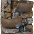 John Timberland Rustic Outdoor Floor Water Fountain with Light LED 29" High Cascading Urn for Yard Garden Patio Deck Home