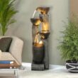 4-Tier Pots Outdoor Water Fountain for Garden - Outdoor Water Fountain for Yard, Floor Patio, Backyard and Home Art Decor
