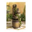 John Timberland Rustic Floor Water Fountain Three Jugs Cascading 33" High Indoor Outdoor for Yard Garden Lawn