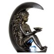 John Timberland Modern Outdoor Floor Water Fountain with Light LED 34" High Crescent Moon for Yard Garden Patio Deck Home