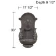 John Timberland Outdoor Wall Water Fountain 33" High 2 Tiered Ornate for Yard Garden Patio Deck Home John Timberland Outdoor Wall Water Fountain 33" High 2 Tiered Ornate for Yard Garden Patio Deck Home