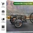 Comie Bike Cargo Trailer W/ Universal Bicycle Coupler, 16'' Wheels, Foldable Bike Wagon for Carrying Groceries, Luggage, Tools