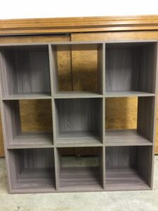 ClosetMaid 35.88 in. H x 36 in. W x 12 in. D Grey Wood 9-Cube Storage Organizer