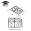 Cosmo 30'' Stainless Steel Gas 4 Burner Cooktop