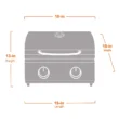 Monument Grills Tabletop Propane Gas Grill Stainless for Portable Camping Cooking with Travel Locks, High Lid