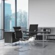 Costway Set of 2 Black Faux Leather Seating Office Guest Chairs Waiting Room Chairs Costway Set of 2 Black Faux Leather Seating Office Guest Chairs Waiting Room Chairs